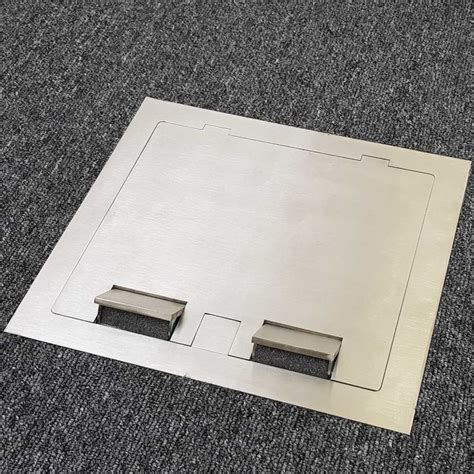 stainless steel floor boxes|flush mounted floor power outlets.